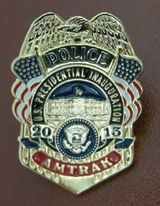 Amtrak 2013 Inaugural Mini Badge Lapel Pin