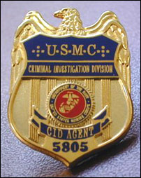U.S.M.C. Criminal Investigation Division  lapel pin