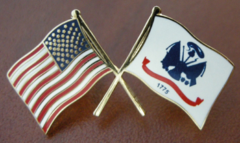 Army Crossed Flag Pins