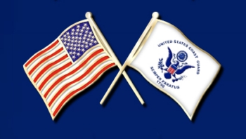 Coast Guard Crossed Flag Pins