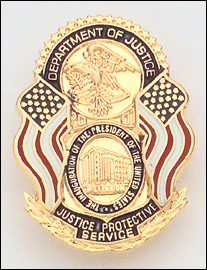 Department Of Justice - Justice Protective Service lapel pin